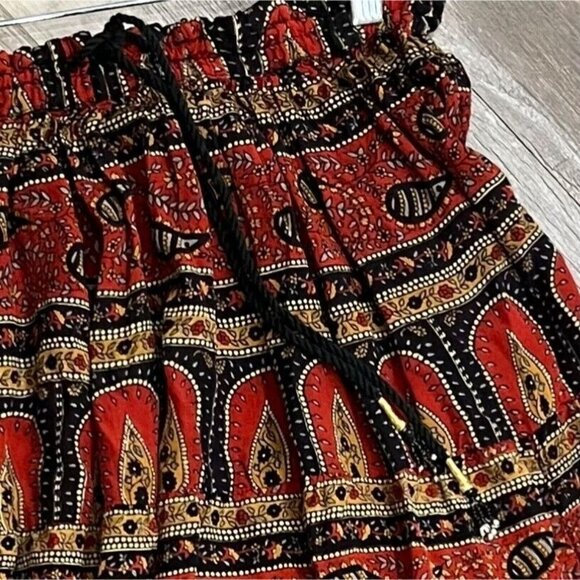 Indian Boho Tiered Skirt Size Medium Ruffle Artsy Flowy Festival‎ Peasant Indie - Picture 9 of 9